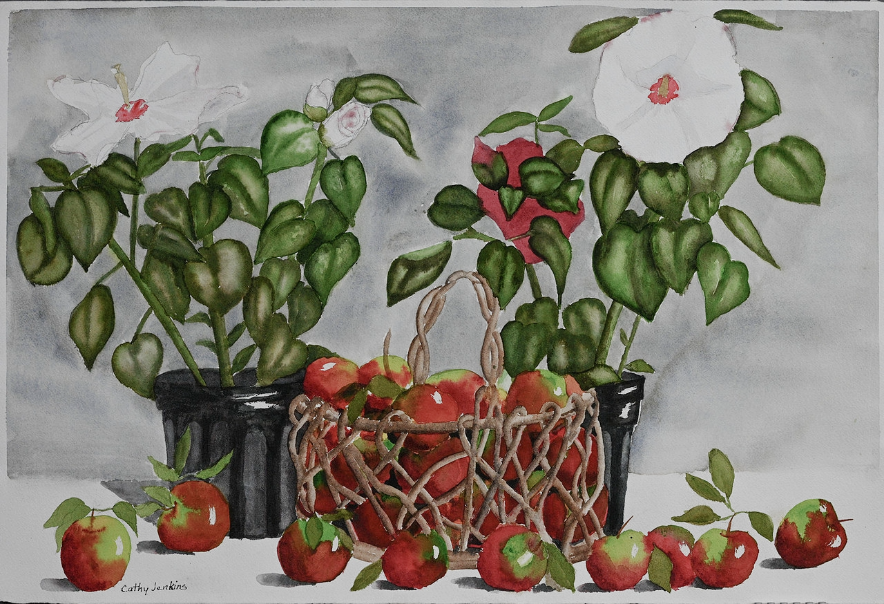 Hibiscus and the Fruit Basket